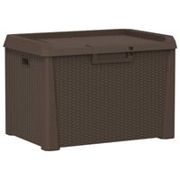 vidaXL Patio Storage Box Brown 33 gal PP