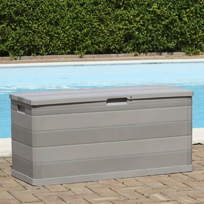 vidaXL Patio Storage Box Gray 46.1"x17.7"x22"