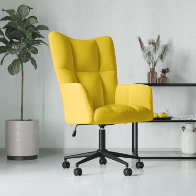 vidaXL Relaxing Chair Mustard Yellow Velvet