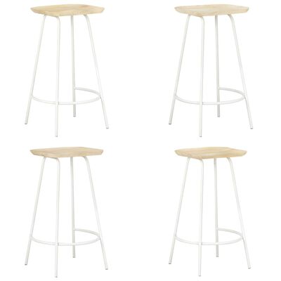 vidaXL Bar Stools 4 pcs Solid Mango Wood