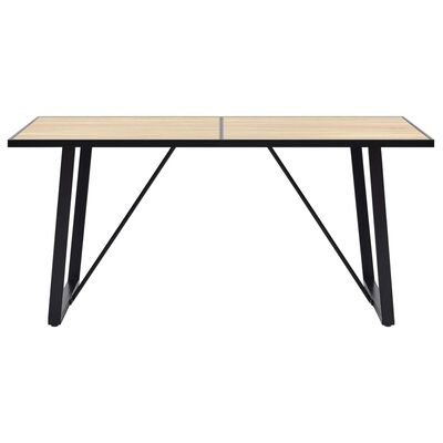 vidaXL Dining Table Oak 63"x31.5"x29.5" MDF