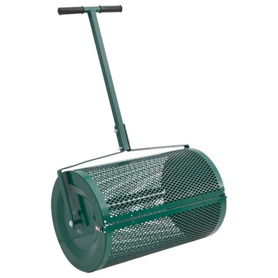 vidaXL Compost Spreader Green Ø15.7"x23.6" Steel