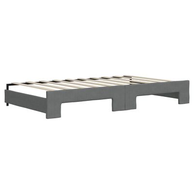 vidaXL Daybed with Trundle without Mattress Dark Gray 39.4"x74.8"