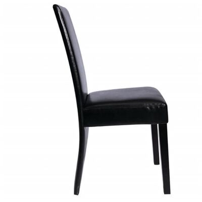 vidaXL Dining Chairs 4 pcs Black Faux Leather