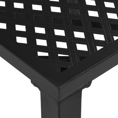 vidaXL Patio Table Black 31.5"x31.5"x28.3" Steel