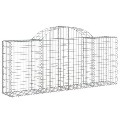 vidaXL Arched Gabion Baskets 3 pcs 78.7"x11.8"x31.5"/39.4" Galvanized Iron