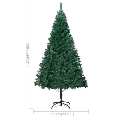 vidaXL Artificial Pre-lit Christmas Tree with Ball Set Green 47.2" PVC