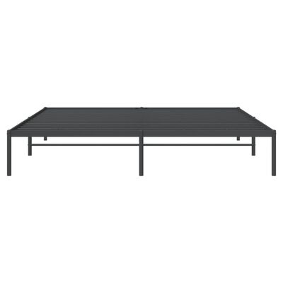 vidaXL Metal Bed Frame without Mattress Black 76"x79.9"