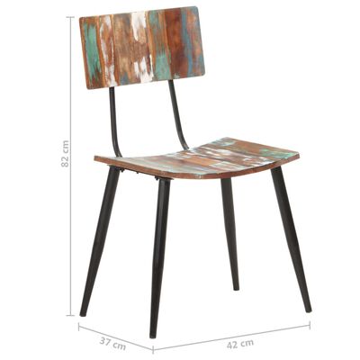 vidaXL Dining Chairs 2 pcs Solid Reclaimed Wood