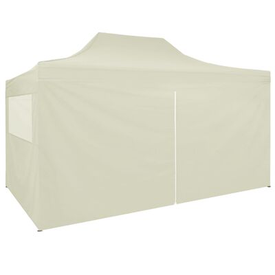 controleren laag Sociaal vidaXL Professional Folding Party Tent with 4 Sidewalls 9.8'x13.1' Steel  Cream | vidaXL.com