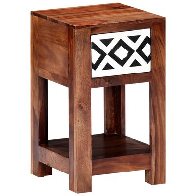 vidaXL Bedside Cabinet 11.8"x11.8"x19.6" Solid Sheesham Wood