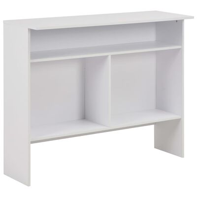 vidaXL Bar Table with 2 Table Tops White 51.2"x15.7"x47.2"