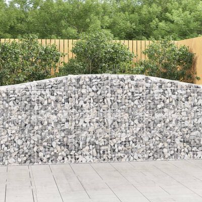 vidaXL Arched Gabion Baskets 5 pcs 157.5"x19.7"x39.4"/47.2" Galvanized Iron