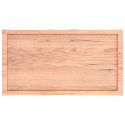 vidaXL Table Top Light Brown 39.4"x19.7"x(0.8"-1.6") Treated Solid Wood Live Edge