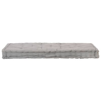 vidaXL Pallet Floor Cushion Cotton 47.2"x31.5"x3.9" Gray