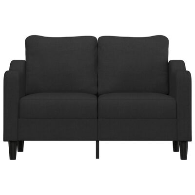 vidaXL 2-Seater Sofa Black 47.2" Fabric