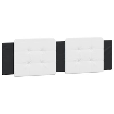 vidaXL Headboard Cushion White and Black 72" Faux Leather