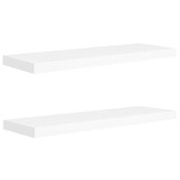 vidaXL Floating Wall Shelves 2 pcs White 31.5"x9.3"x1.5" MDF