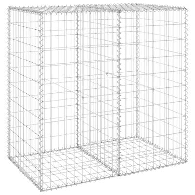 vidaXL Gabion Wall with Covers Galvanized Steel 39.4"x23.6"x39.4"