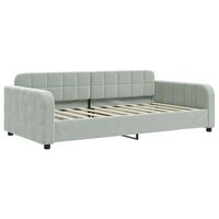 vidaXL Day Bed without Mattress Light Gray 39.4"x74.8" Velvet