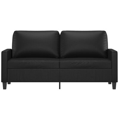 vidaXL 2-Seater Sofa Black 55.1" Faux Leather