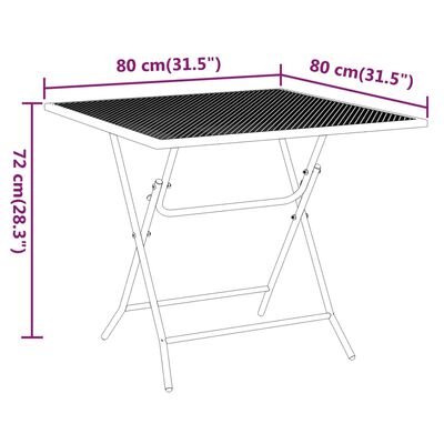 vidaXL 5 Piece Patio Dining Set Expanded Metal Mesh Anthracite