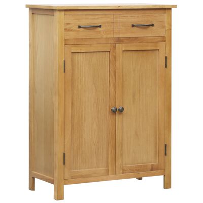 vidaXL Shoe Cabinet 29.9"x14.6"x41.3" Solid Oak Wood