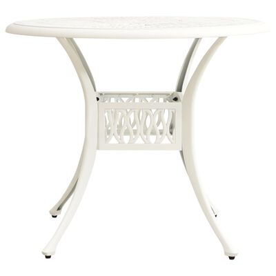 vidaXL 5 Piece Bistro Set Cast Aluminum White