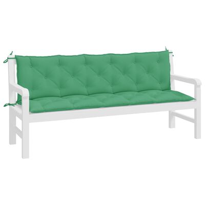 vidaXL Garden Bench Cushion Green 70.9"x(19.7"+19.7")x2.8" Oxford Fabric