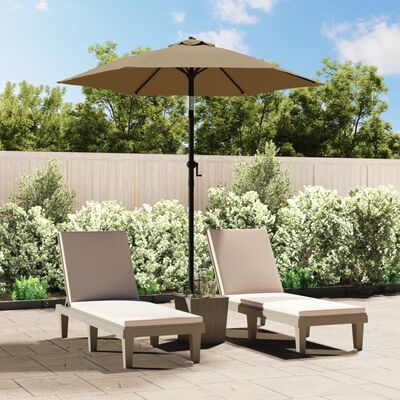 vidaXL Garden Parasol Taupe 78.7"x83.1" Aluminum