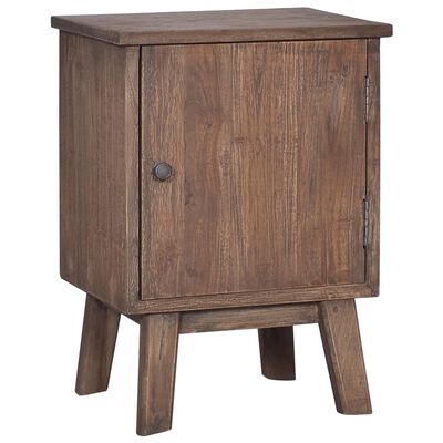 vidaXL Bedside Cabinet 15.7"x11.8"x20.9" Solid Teak Wood