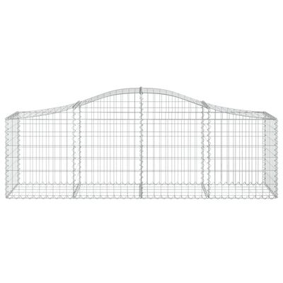 vidaXL Arched Gabion Baskets 40 pcs 78.7"x19.7"x23.6"/31.5" Galvanized Iron