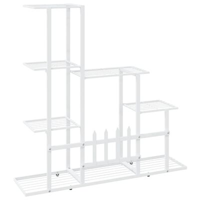 vidaXL Flower Stand 37.2"x9.8"x34.6" White Metal