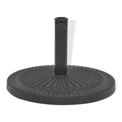 vidaXL Parasol Base Resin Round Black 30.9 lb