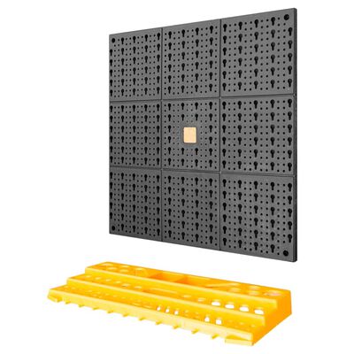 vidaXL Tool Wall 19.7"x39.4" 50 Hooks PP