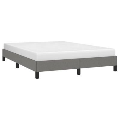 vidaXL Bed Frame without Mattress Dark Gray 59.8"x79.9" Queen Fabric