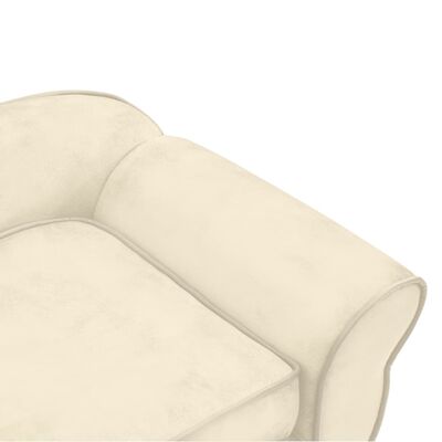 vidaXL Dog Sofa Cream 28.3"x17.7"x11.8" Plush