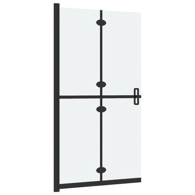 vidaXL Foldable Walk-in Shower Wall Frosted ESG Glass 27.6"x74.8"