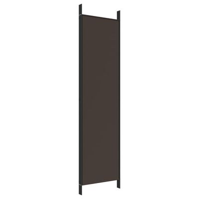 vidaXL 4-Panel Room Divider Brown 78.7"x78.7" Fabric