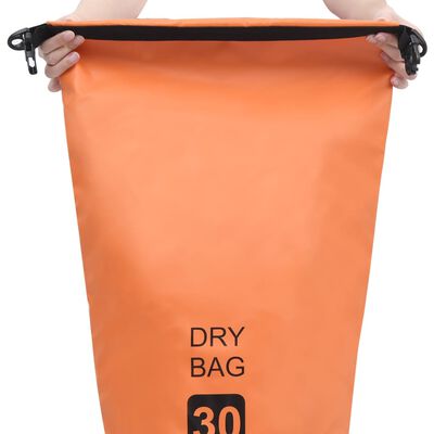 vidaXL Dry Bag Orange 7.9 gal PVC