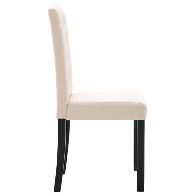 vidaXL Dining Chairs 2 pcs Cream Fabric