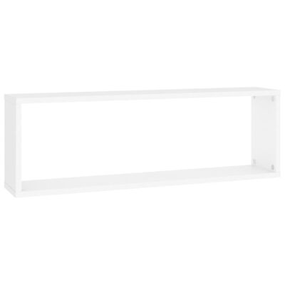 vidaXL Wall Cube Shelves 2 pcs White 31.5"x5.9"x10.4" Engineered Wood