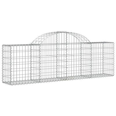 vidaXL Arched Gabion Baskets 5 pcs 78.7"x11.8"x23.6"/31.5" Galvanized Iron