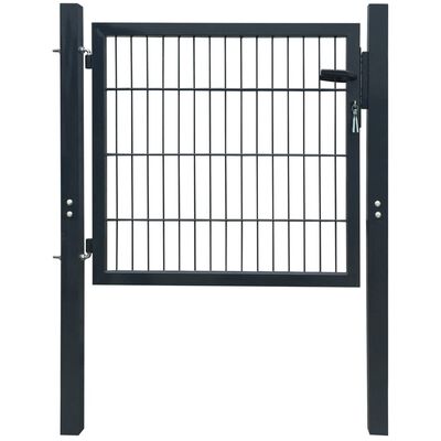 vidaXL Fence Gate Steel Anthracite 41.3"x59.1"