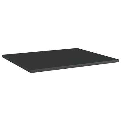 vidaXL Bookshelf Boards 8 pcs High Gloss Black 23.6"x19.7"x0.6" Engineered Wood