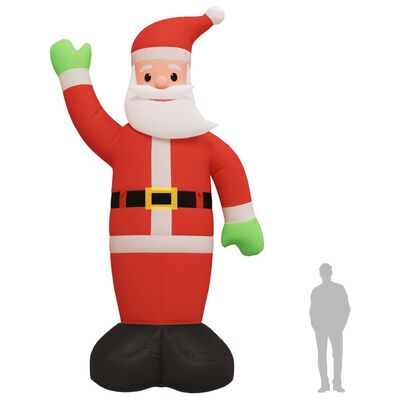 vidaXL Inflatable Santa Claus with LEDs 244.1"