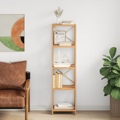 vidaXL 5-Tier Shelf 15.7"x11.8"x57.5" Solid Wood Oak