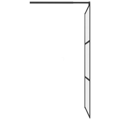 vidaXL Walk-in Shower Wall 39.4"x76.8" Frosted ESG Glass Black