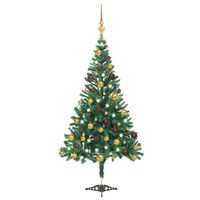 vidaXL Artificial Pre-lit Christmas Tree with Ball Set 47.2" 230 Branches