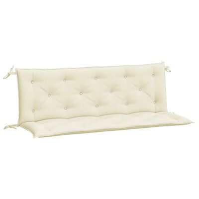 vidaXL Garden Bench Cushion Cream White 59.1"x(19.7"+19.7")x2.8" Oxford Fabric